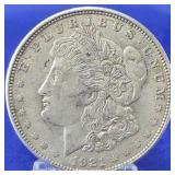 1921-D Morgan Dollar AU