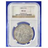 1885-O Morgan Dollar NGC MS 64