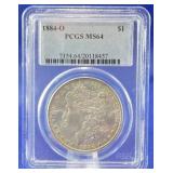 1884-O Morgan Dollar PCGS MS 64