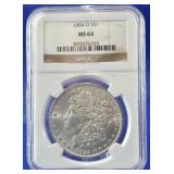 1884-O Morgan Dollar NGC MS 64