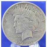 1922-D Peace Dollar AU