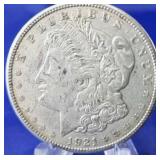 1921-S Morgan Dollar AU+