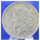 1922-D Peace Dollar AU+
