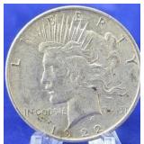 1922-D Peace Dollar AU+