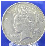 1922-D Peace Dollar AU
