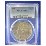 1886 Morgan Dollar PCGS MS 64