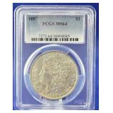 1887 Morgan Dollar PCGS MS 64