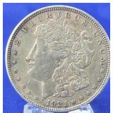 1921 Morgan Dollar AU+