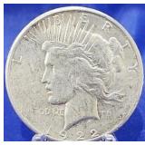 1922-S Peace Dollar AU