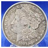 1921-D Morgan Dollar Toned Unc