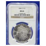 1884-O Morgan Dollar NGC MS 64