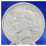 1923-D Peace Dollar Unc