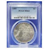 1885 Morgan Dollar PCGS MS 64