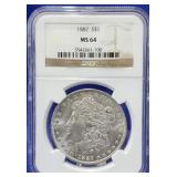 1887 Morgan Dollar NGC MS ^4