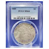1889 Morgan Dollar PCGS MS 64