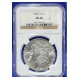 1884-O Morgan Dollar NGC MS 64