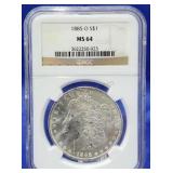 1885-O Morgan Dollar NGC MS 64
