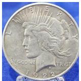 1922-S Peace Dollar BU