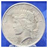 1924 Peace Dollar BU