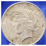 1922 Peace Dollar AU