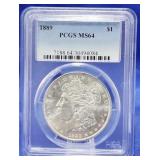1889 Morgan Dollar PCGS MS 64