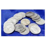 $5 (20) Washington Silver Quarters 1932-1964