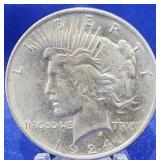 1924 Peace Dollar BU
