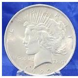 1922 Peace Dollar BU