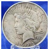 1923 Peace Dollar Toned AU