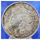1921-D Morgan Dollar AU Toned