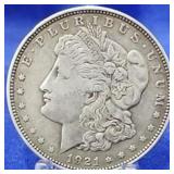 1921 Morgan Dollar Light Tone with Luster