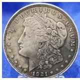 1921 Morgan Dollar with Toning