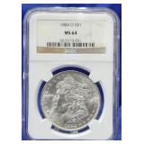 1884-O Morgan Dollar NGC MS 64