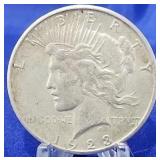 1923-S Peace Dollar AU