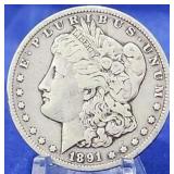 1891 Morgan Dollar Toned