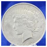 1922 Peace Dollar AU