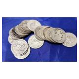$5 (20) Washington Silver Quarters 1932-1964