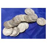$5 (20) Washington Silver Quarters 1932-1964