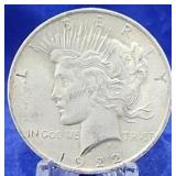 1922 Peace Dollar AU