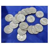 $5 (20) 1964 Washington Silver Quarters