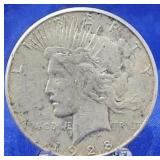 1928-S Peace Dollar AU