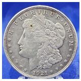1921 Morgan Dollar AU