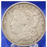 1921 Morgan Dollar AU