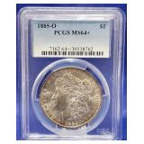 1885-O Morgan Dollar PCGS MS 64+