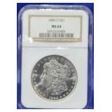 1884-O Morgan Dollar NGC MS 64