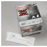 25 NIB Winchester Super X 410 #4 3" Shotgun Shells
