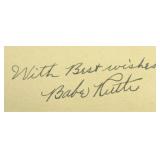 A 3.5" x 5.5" paper which has been   autographed