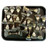 Lot of solid spindle glass door knobs, no   split