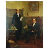 titled: Founding Fathers. Signed bottom  right; Lo