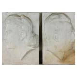 Pair of Portrait plaques of Artist Christian  Von